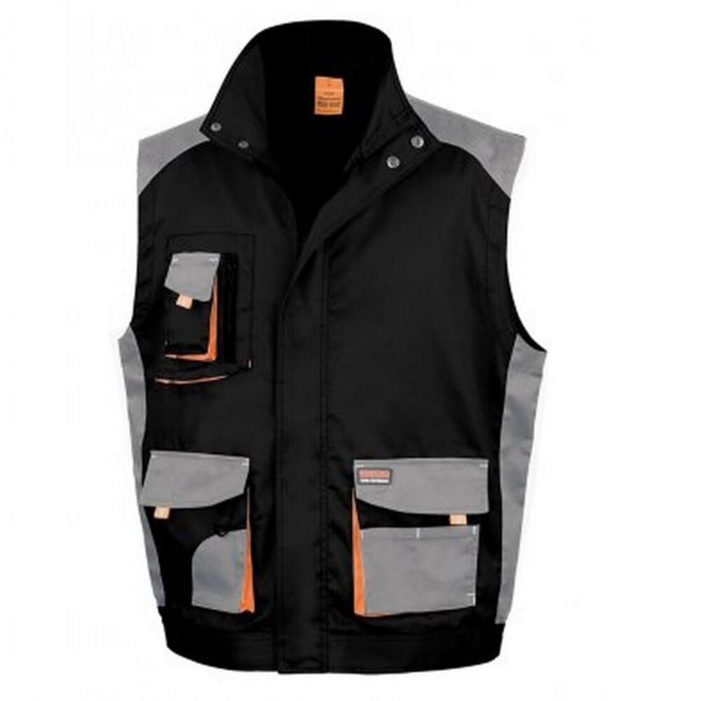 Result Work-Guard Mens Lite Gilet / Black/Gray
